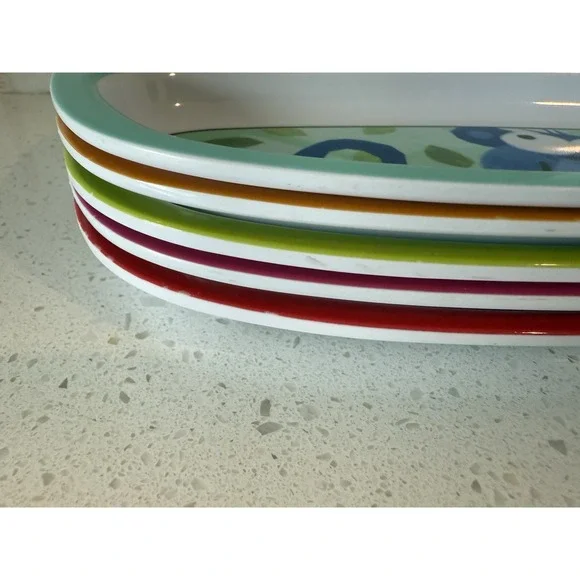 Set of 4 Kids Divided Food Plates/Trays Animals Alphabet ~ Fox/Bear/Owl - New‎ - Picture 9 of 10